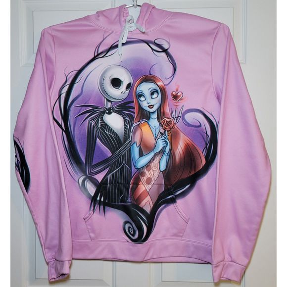 ZOOTOP BEAR Womens Size 5XL Nightmare Before Christmas Hoodie Pink Pre-Owned‎ - Picture 1 of 12